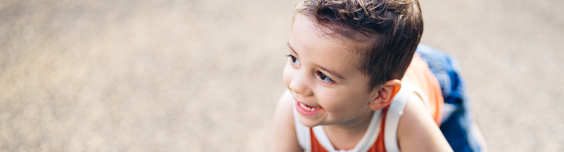 Little boy playing on playground